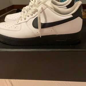 Black and white Air Force ones